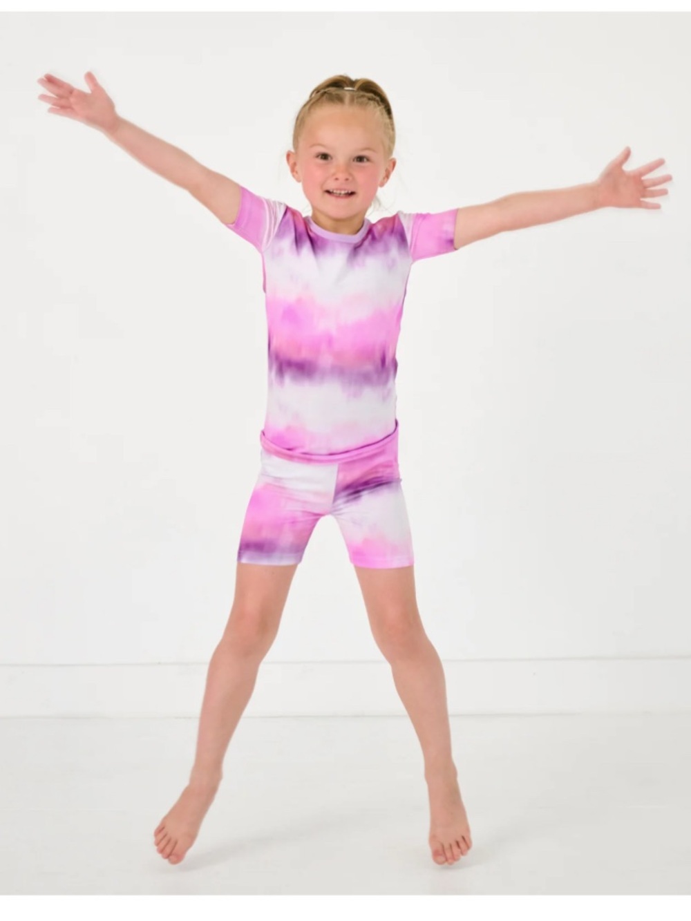 Little Sleepies Pink Cosmic Two-Piece Short Sleeve Pajama Set – Size 7/8 – NWT